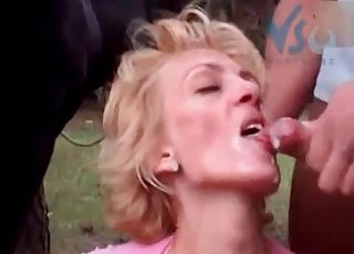 Mischievous bestial threesome with a blonde